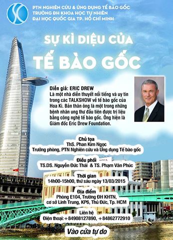 SEMINAR: SỰ KÌ DIỆU CỦA TẾ BÀO GỐC- The Many Wonders of Stem Cell Treatments